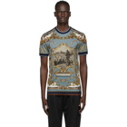 Dolce and Gabbana Multicolor Shepard Print T-Shirt
