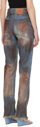 BARRAGÁN Blue & Brown B-Bottom Jeans