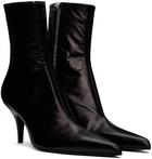 The Row Black Leather Sling Boots