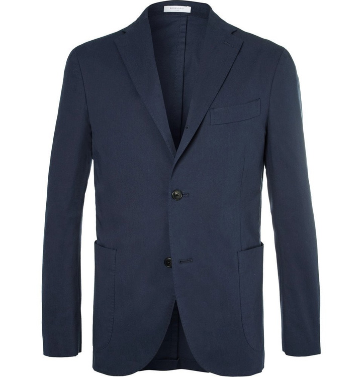 Photo: Boglioli - Navy Stretch-Cotton Twill Suit Jacket - Navy