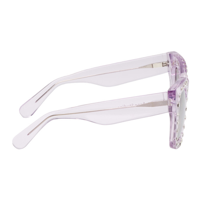 Acne Studios Pink Library Metal Strass Sunglasses Acne Studios display picture 1