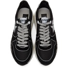 Golden Goose Black and Silver Running Sole Sneakers