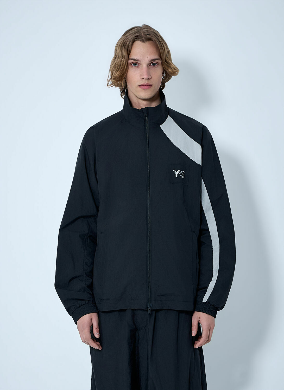 Y-3 Raw Edge 3 Stripes Nylon Shell Jacket