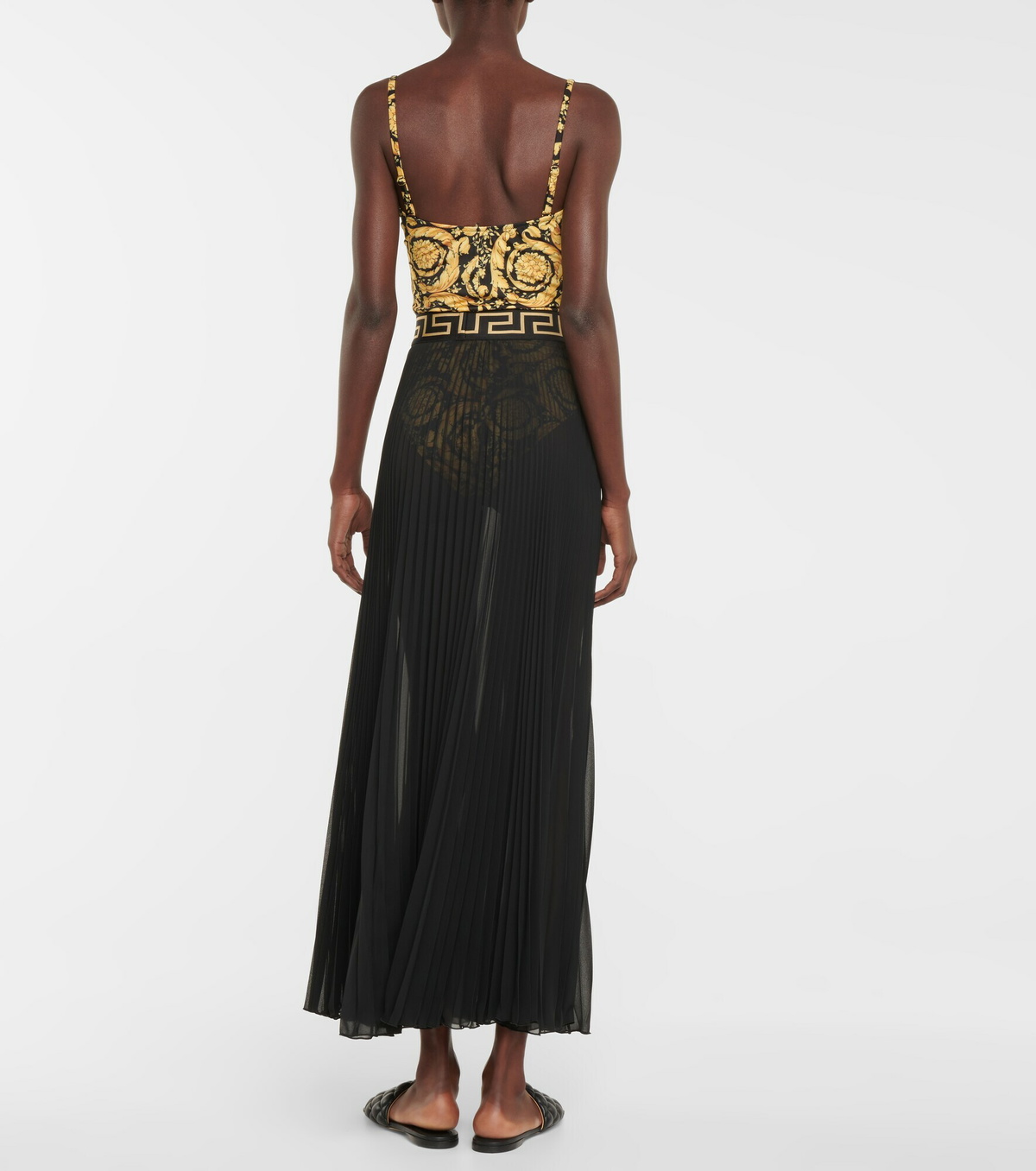 ワンピース VERSACE Women Skirts 10186221A133595E450 Silver Gianni Versace Oroton Chainmail & Crystals 80s Evening skirt