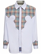 MAISON MARGIELA - Cotton Poplin Shirt W/ Check Inserts