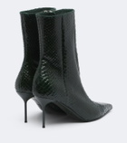 Paris Texas Lidia snake-effect leather ankle boots