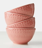 Bordallo Pinheiro Fantasia set of 4 ceramic bowls