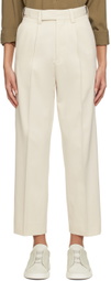 ZEGNA Off-White Double Pleats Trousers