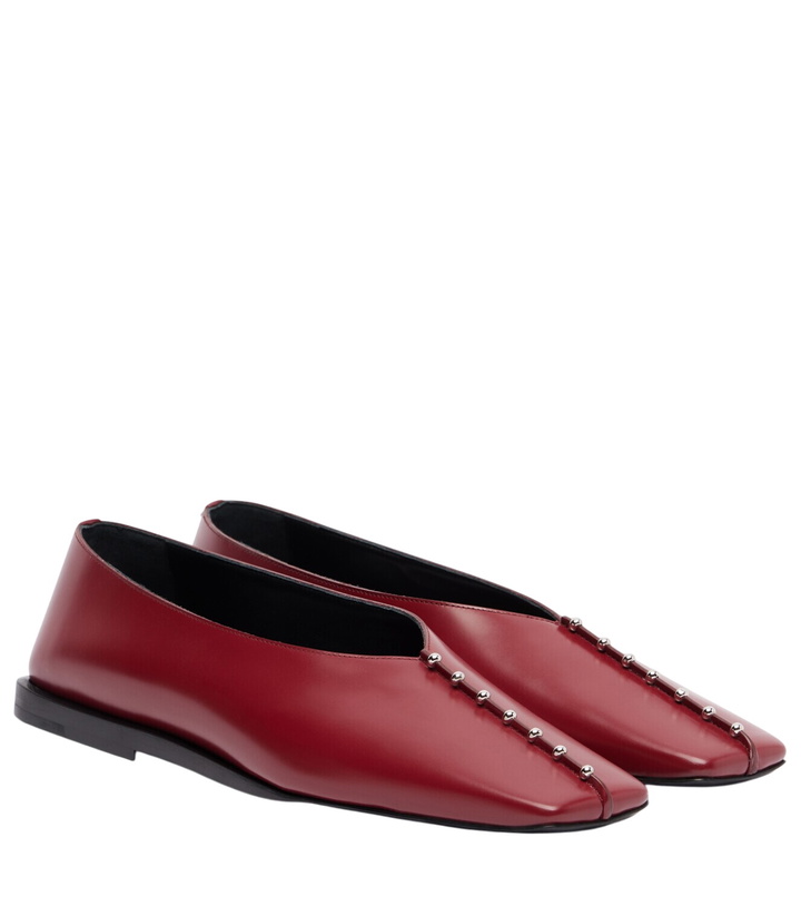 Photo: Jil Sander Embellished leather ballet flats