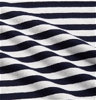 Orlebar Brown - Sammy Striped Cotton and Linen-Blend T-Shirt - Men - Navy