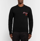 Dolce & Gabbana - Slim-Fit Appliquéd Wool Sweater - Black