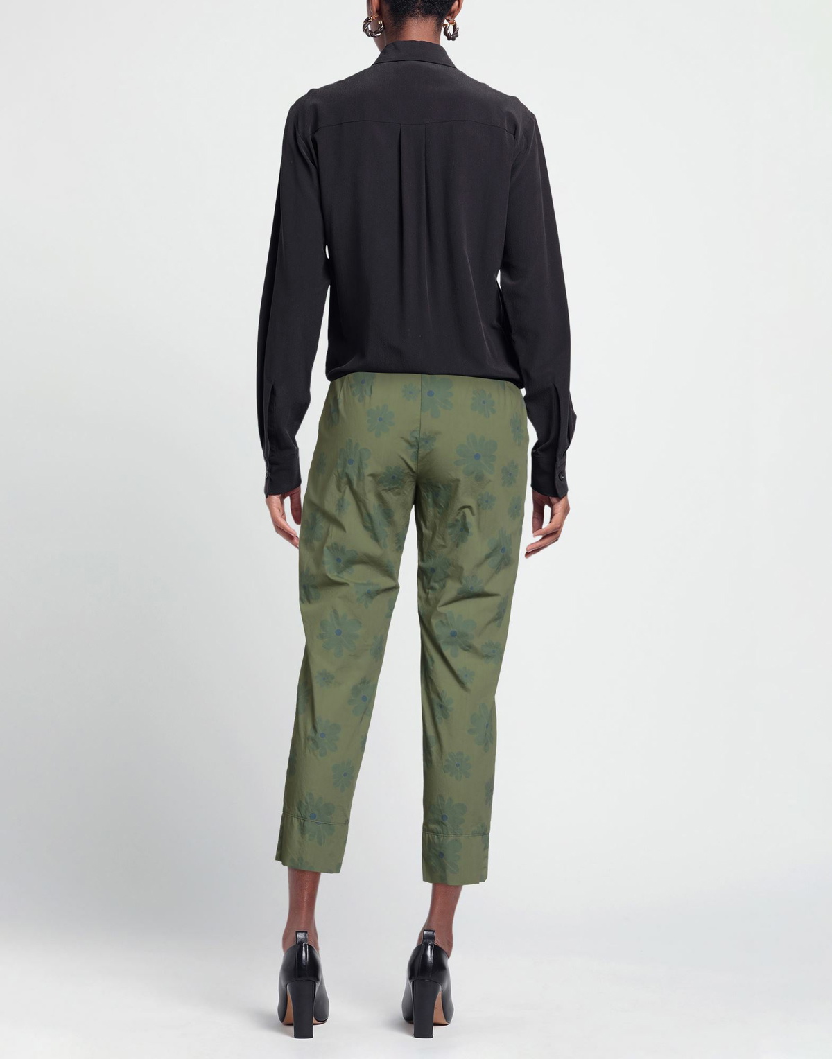 Alessia Santi Womens Pants Military in Green