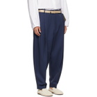 Hed Mayner Navy Pleated Trousers