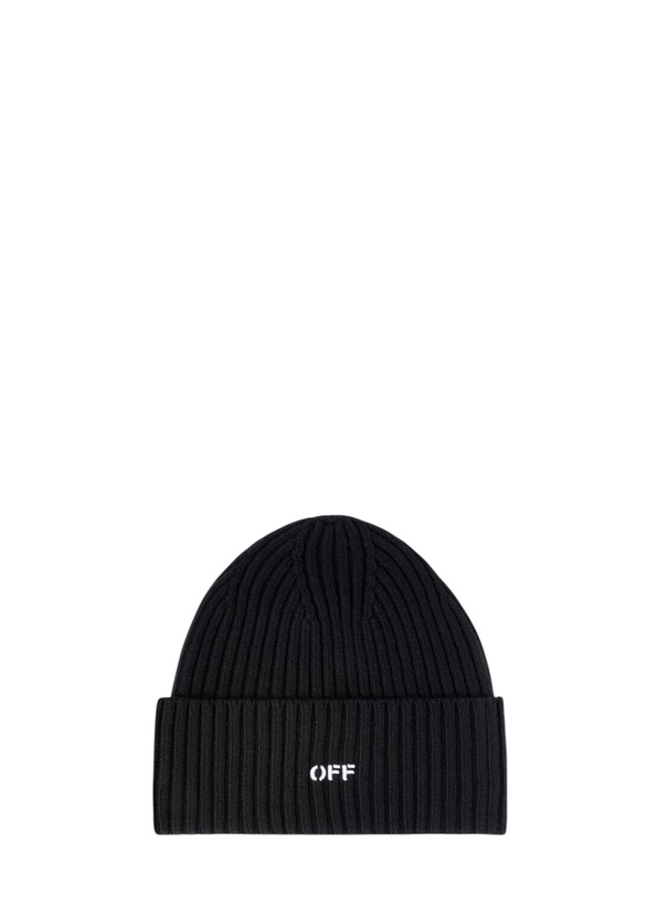 Photo: OFF WHITE Offstamp Loose Knit Beanie Hat