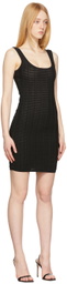 Herve Leger Black Shadow Stripe Mini Dress