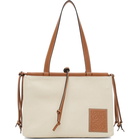 Loewe Off-White Canvas Small Cushion Tote