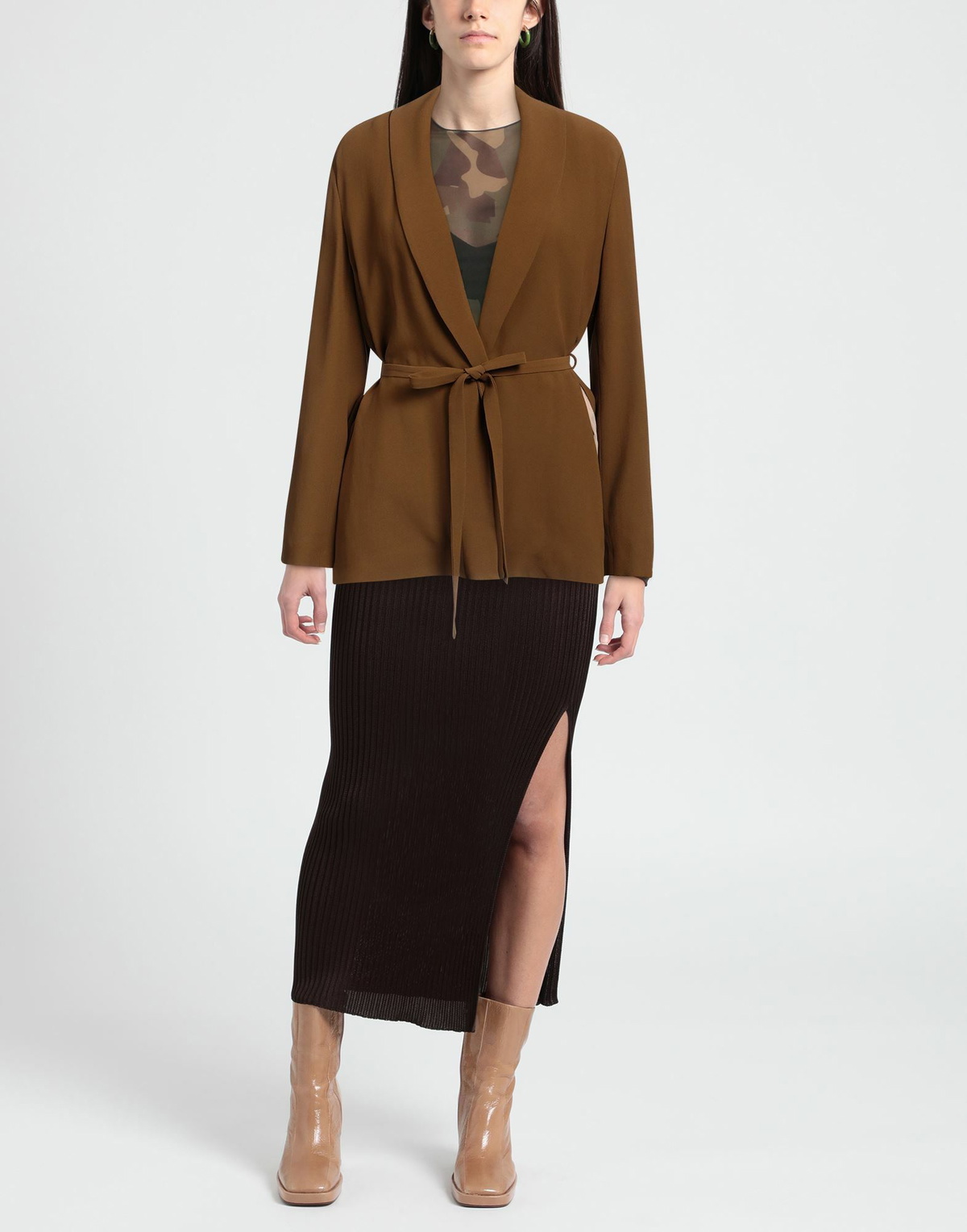 Erika Cavallini Womens Blazer Khaki