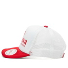 Team Ikuzawa Men's Mesh Trucker Cap in White/Red 