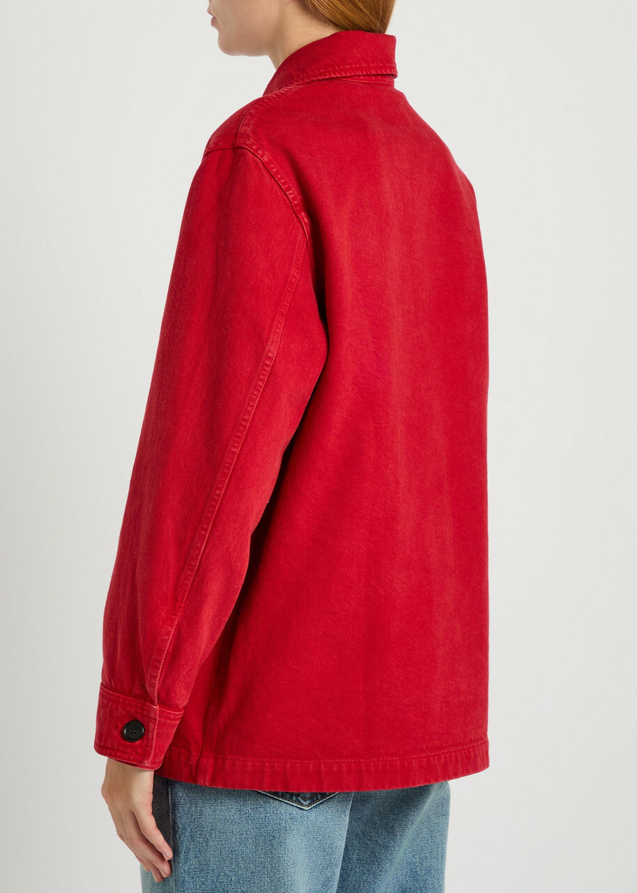 Nili Lotan Leroy Denim Jacket Red