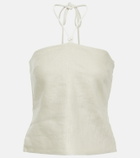 SIR D'Orsay halterneck linen top