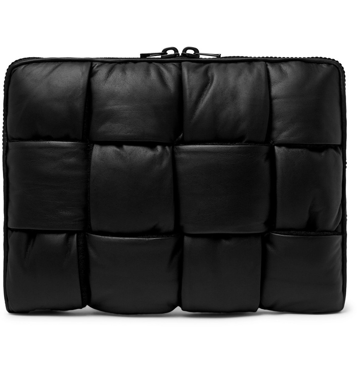 Photo: Bottega Veneta - Intrecciato Padded Leather Pouch - Black