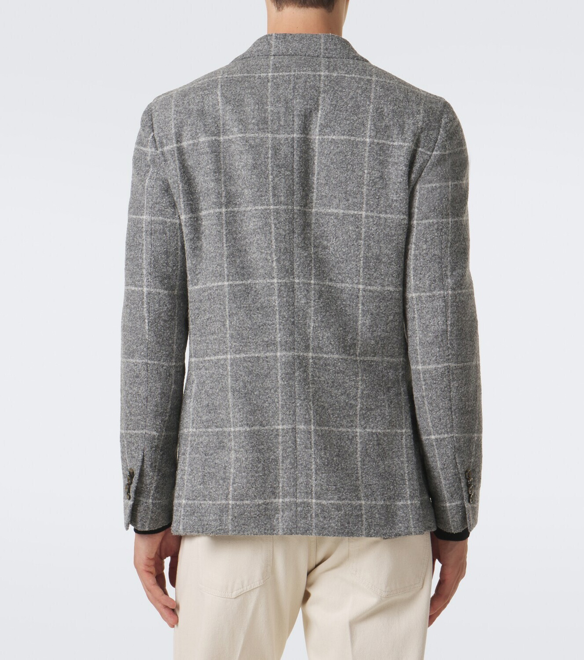 Lardini Checked alpaca and wool-blend blazer