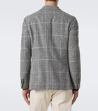 Lardini Checked alpaca and wool-blend blazer