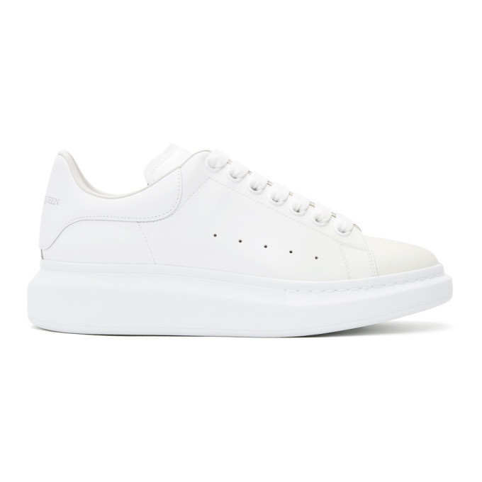 Photo: Alexander McQueen White and Blue Gradient Oversized Sneakers
