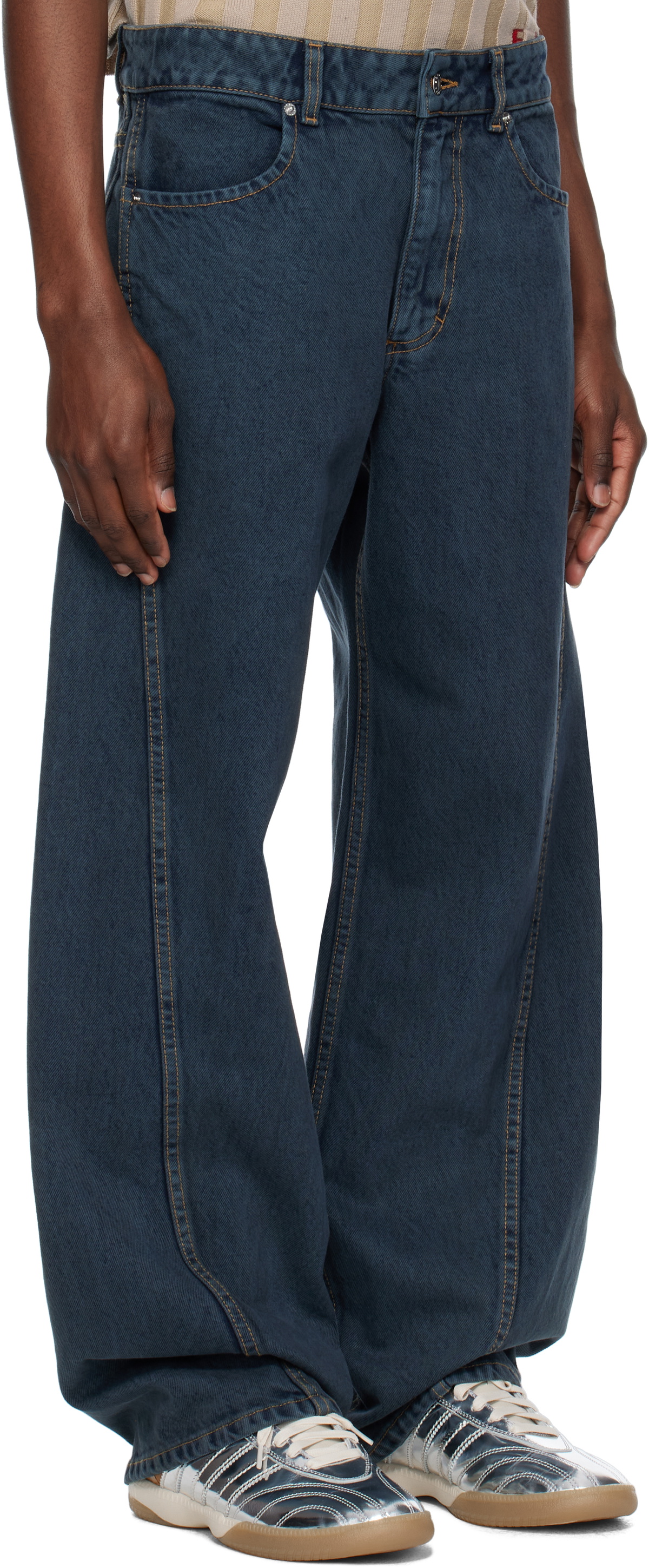 Eckhaus Latta Blue Bend Jeans