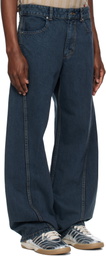 Eckhaus Latta Blue Bend Jeans