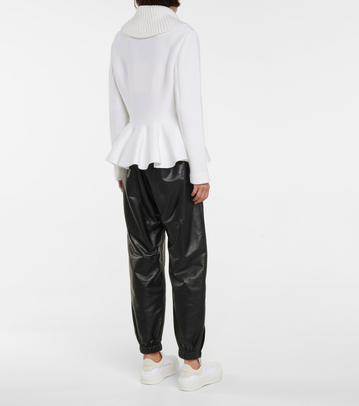 Alexander McQueen Wool-blend peplum jacket
