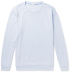 Onia - Owen Mélange Loopback Cotton-Blend Jersey Sweatshirt - Blue