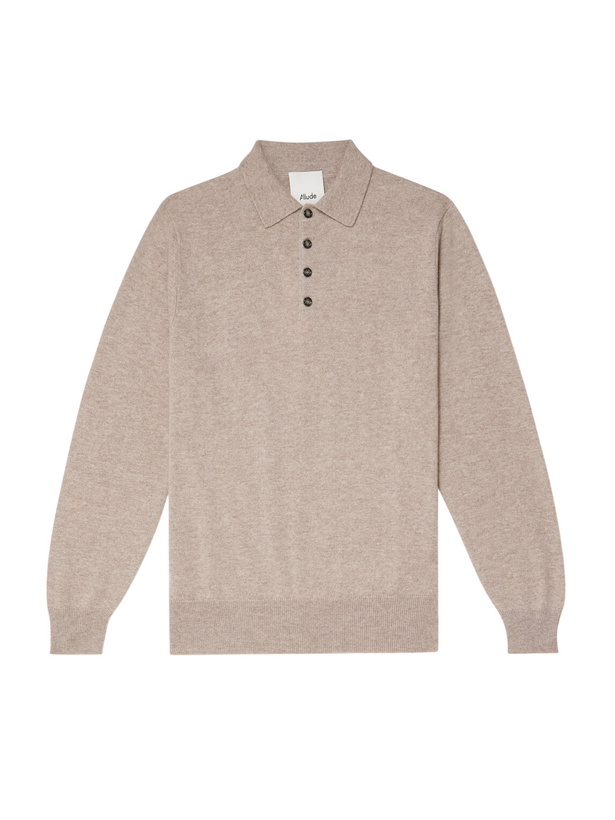 Photo: Allude - Cashmere Polo Shirt - Brown