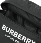 Burberry - Logo-Print Convertible Canvas and Shell Belt Bag - Black