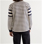 JW Anderson - Logo-Appliquéd Striped Cotton-Jersey T-Shirt - Blue