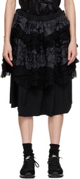 Comme des Garçons Comme des Garçons Black Layered Midi Skirt