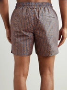 Derek Rose - Tropez Straight-Leg Mid-Length Printed Swim Shorts - Orange