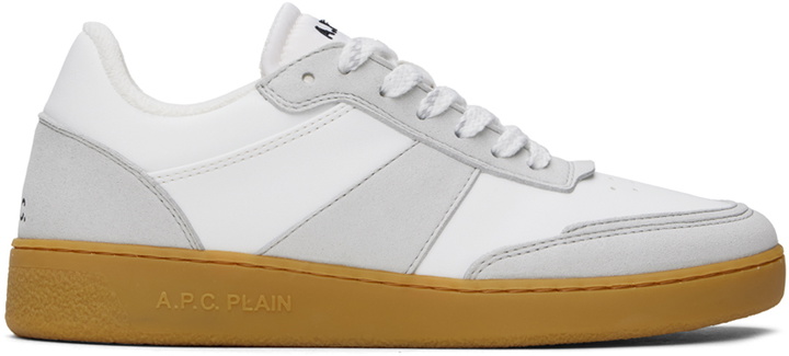 Photo: A.P.C. White & Gray Plain Sneakers