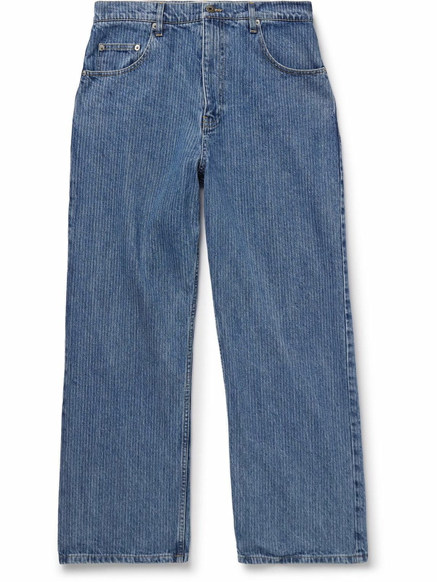 Photo: Small Talk - Straight-Leg Striped Jeans - Blue