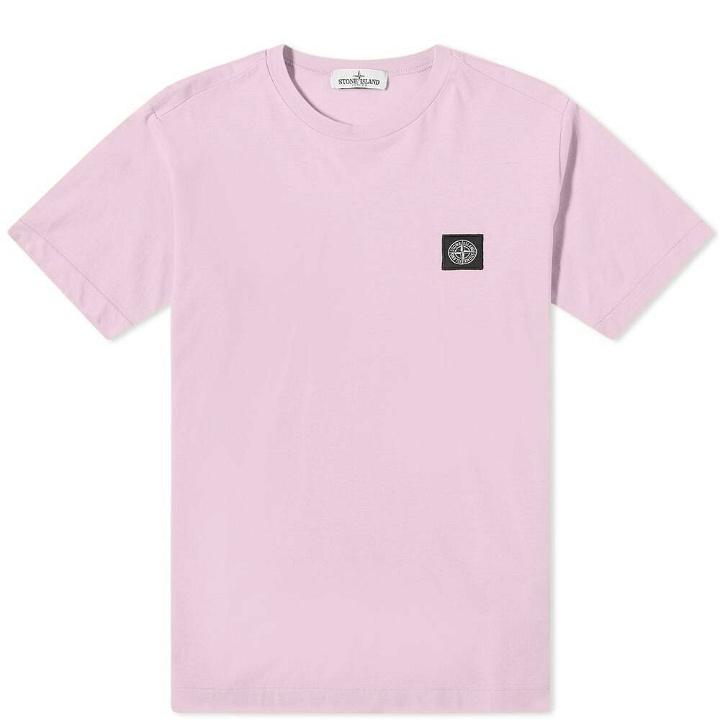 Photo: Stone Island Junior Patch Logo T-Shirt in Pink
