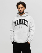 Market Chess Club Applique Fleece Hoodie Grey - Mens - Hoodies