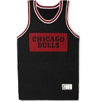 The Elder Statesman - NBA Chicago Bulls Intarsia Cashmere and Silk-Blend Tank Top - Black