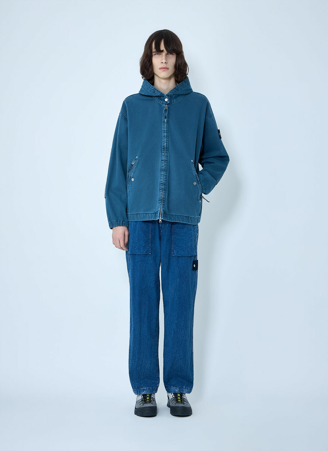 Stone Island Hooded Denim Jacket