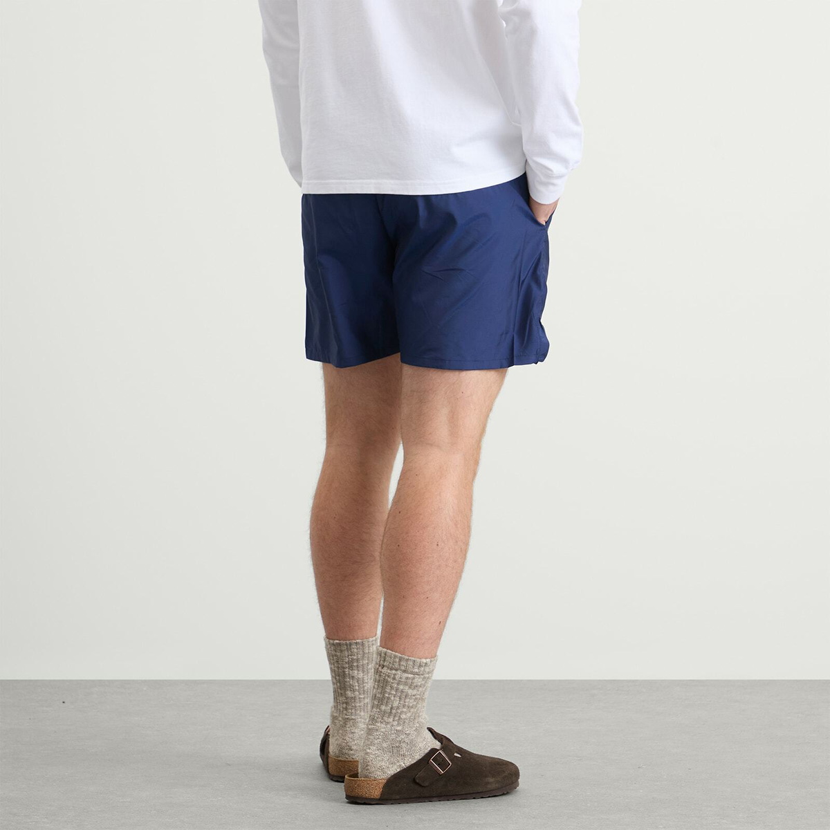 Palmes Men's Oval Tennis Shorts in Blue