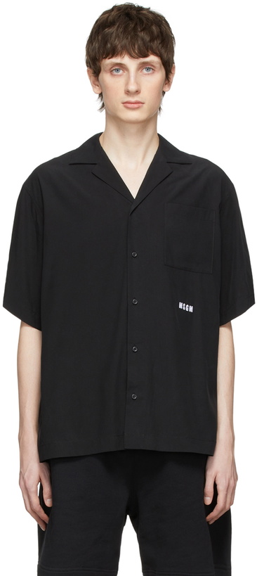 Photo: MSGM Black Lyocell Shirt