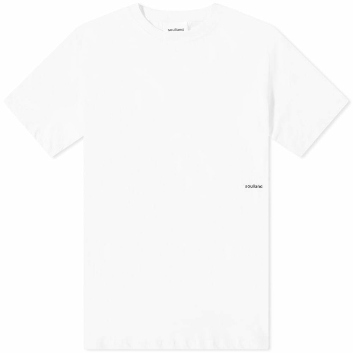 Photo: Soulland Men's Coffey Logo T-Shirt in White