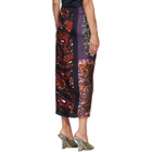 Dries Van Noten Multicolor Wrap Scarf Midi Skirt