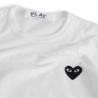 Comme des Garçons Play Black Heart Long Sleeve T-Shirt in White