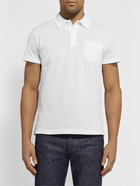 Sunspel - Riviera Cotton-Mesh Polo Shirt - White