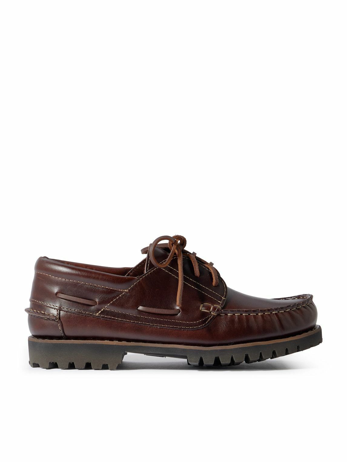 Mr P. - Leather Boat Shoes - Brown